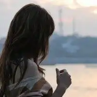 女生头像黑白伤感侧影微信头像图片大全