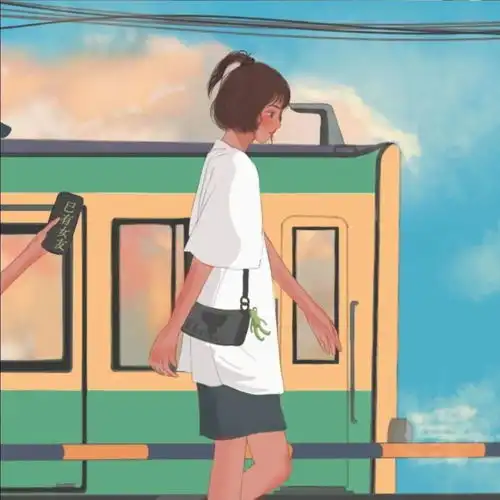插画意境情侣头像砰砰在左边,你在砰砰里
