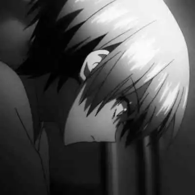 黑白伤感动漫男头