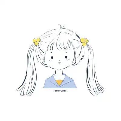 小清新简笔画女生头像白底头像