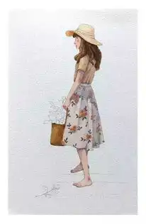 绘画教程如何画一幅清新唯美的水彩人物插画