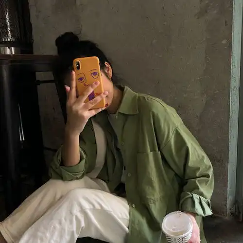 ins复古衬衫女学生韩版宽松长袖衬衣百搭上衣防晒衣秋开衫外套潮