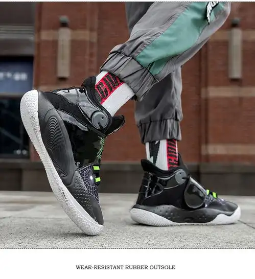 情侣篮球鞋男学生秋冬季实战训练球鞋男鞋高帮耐磨运动鞋