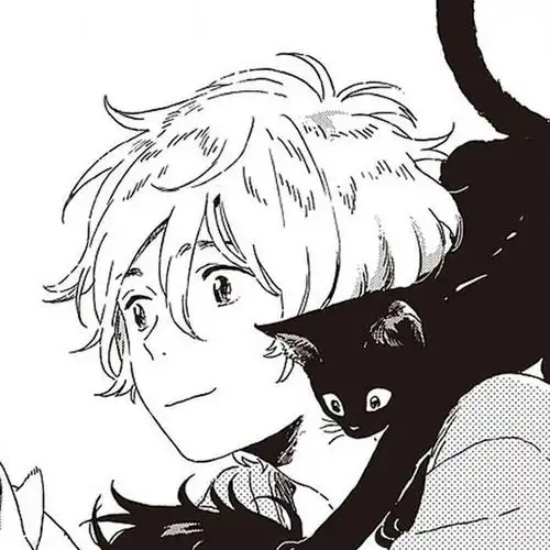 温柔系动漫头像黑白