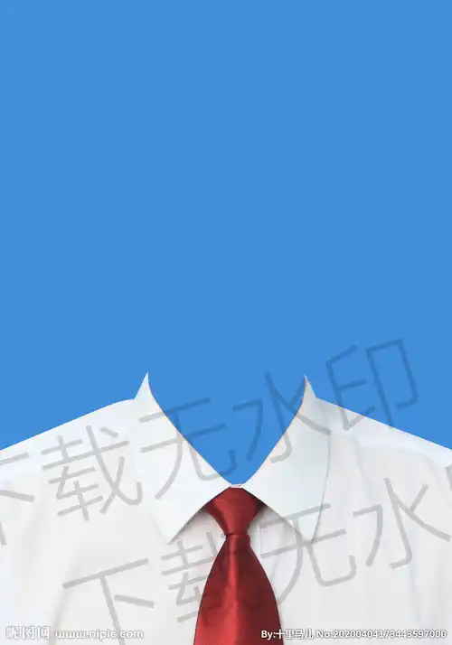 男士红领带白衬衫证件照图片