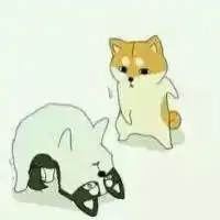 小猫和小狗很萌的动漫头像