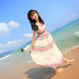 女头像白色系列图片度假