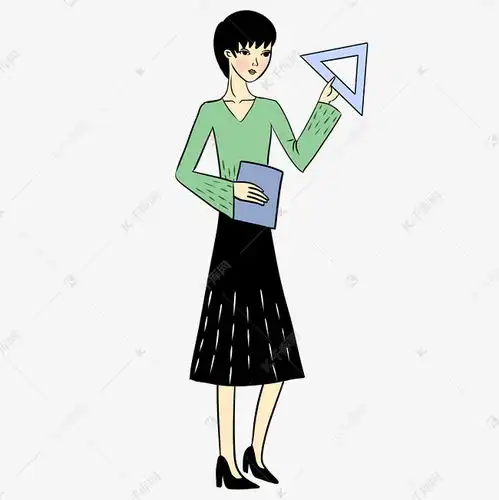 手绘矢量免抠卡通教师节数学老师素材图片免费下载千库网
