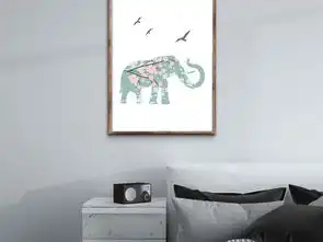 北欧简约创意抽象大象装饰画无框画图片下载植物花卉装饰画大全北欧装饰画编号16417665