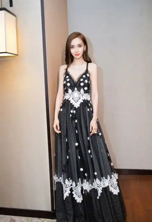 女明星黑礼服,赵丽颖的,杨颖的,郑爽的,看到鞠婧祎太邪魅黑色