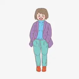 冬季冬日西服姑娘卡通手绘图片素材其他格式下载动漫人物大全