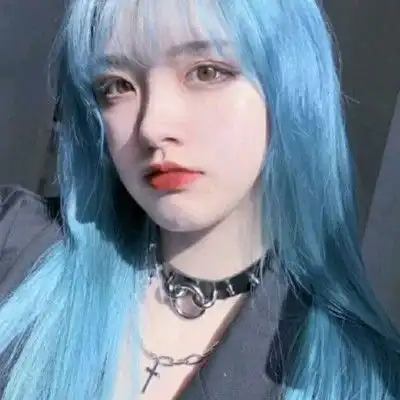 蓝色系气质女头高冷意境头像