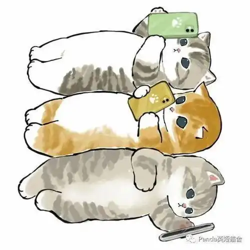 萌呆可爱的猫咪插画