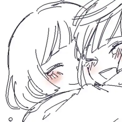 蓝色系姐妹头像卡通二次