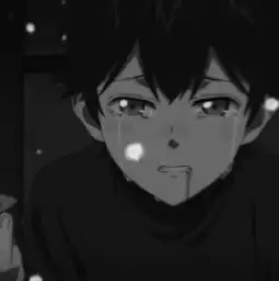 黑白丧系动漫男头我不是真正的快乐,想你的时候最是孤独