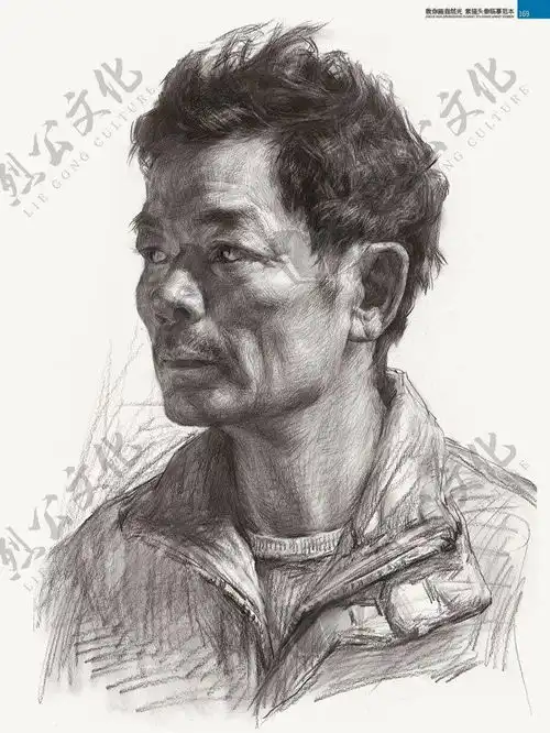 陈明钱教你画自然光头像临摹范本复杂原理简约化精准概括手法3小时高分自然光画面体系打造人物造型内形黑白灰空间节奏最强