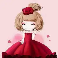 红色系列动漫头像女生红