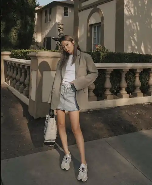 ins时尚博主tsangtastic小麦肤色休闲又正式通勤大女人风私服穿搭