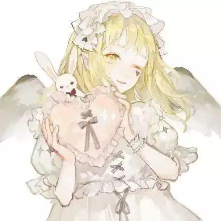 三人闺蜜头像手绘蓝色系