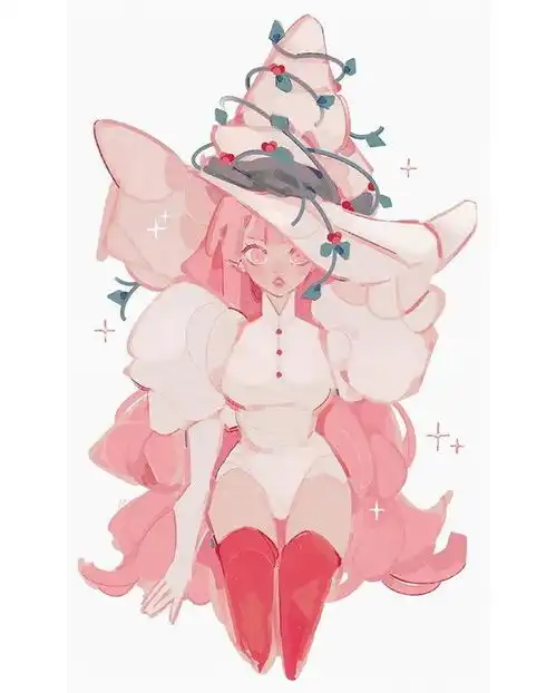 动漫人物插画师hailey甜甜的画风,少女心爆棚