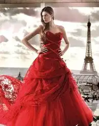 热辣色彩助力性感新娘婚纱婚礼热情