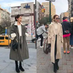 温柔可爱的韩风冬季穿搭,毛茸茸的外套搭配半身裙,活力又青春