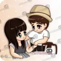 抱娃情侣头像动漫