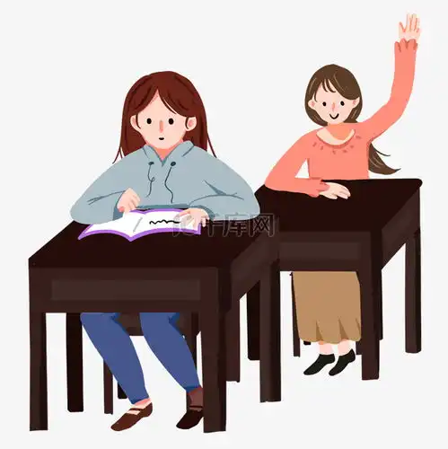 手绘课堂上学生举手回答问题素材图片免费下载千库网