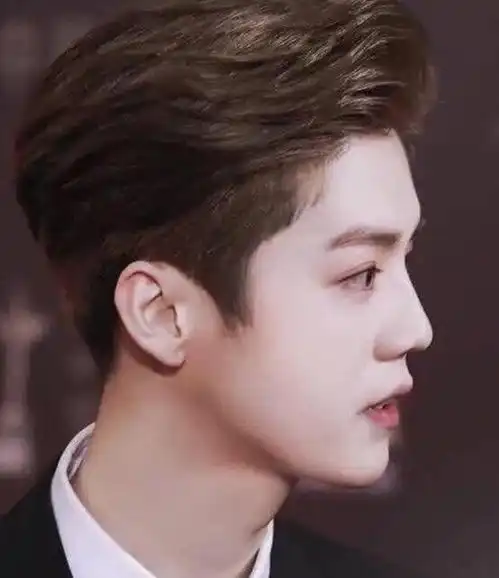 男星侧颜李现鼻尖有点突兀,鹿晗完全就是一个美少年