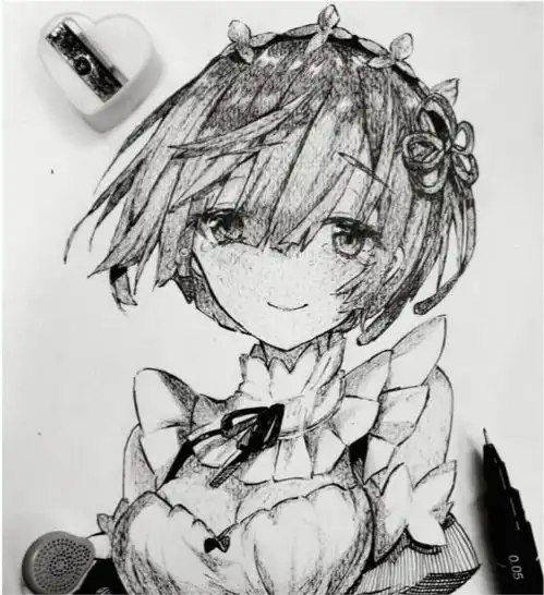 插画师笔下的动漫人物,雏田有了黑眼珠,雷姆的眼泪你注意到了吗