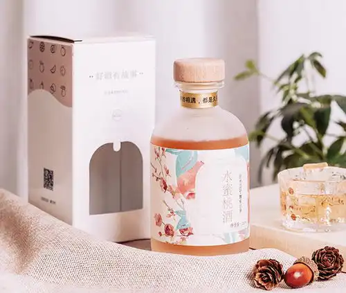 雪之芊水蜜桃酒,高颜值女生酒