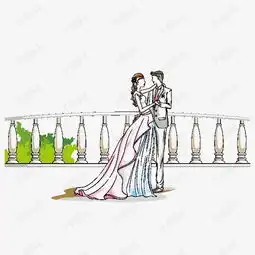 绘新人情侣插画素材图片免费下载高清漂浮素材psd千库网图片编号3797629