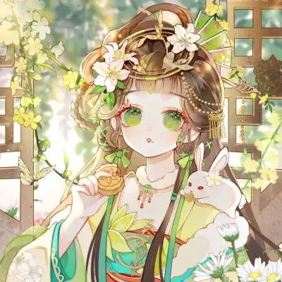 仙系闺蜜头像动漫绿色