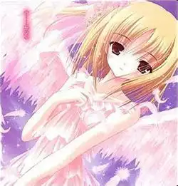 一张动漫图片粉色暖热为主右下有个带翅膀的女的