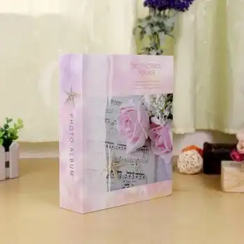 80后复古6寸插袋200张家庭情侣送礼相册影集回忆系列平背相簿4本包邮粉色祝福