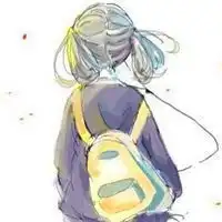 紫色系头像女生背影动漫