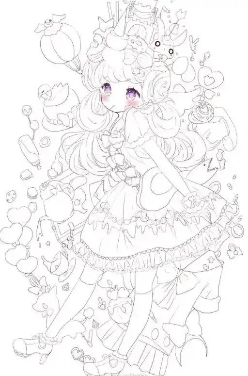 cg原画插画教程q版动漫人物线稿素材