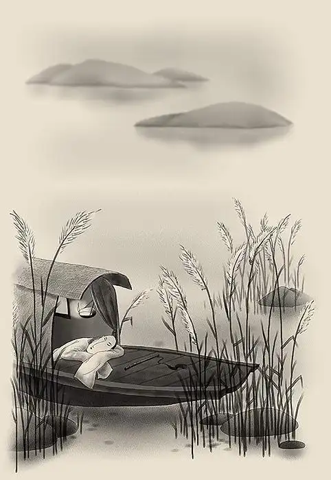 为磨铁图书绘制的黑白古风插图系列2何仙仙