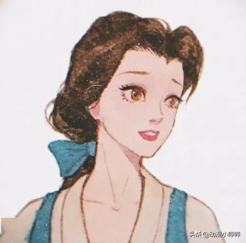 当迪士尼公主变成淑女画风,花木兰闭月羞花,贝儿楚楚可人