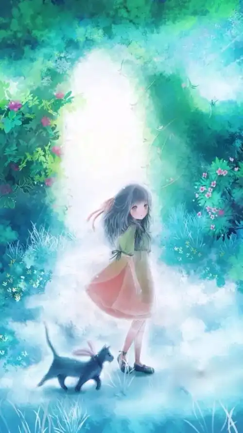 治愈系头像女唯美卡通插画壁纸