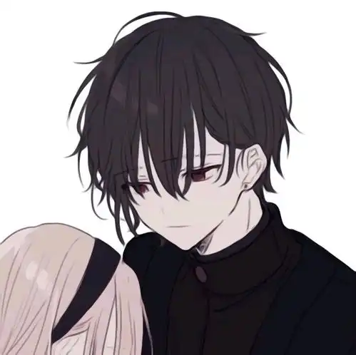 黑色系男头动漫头像情头