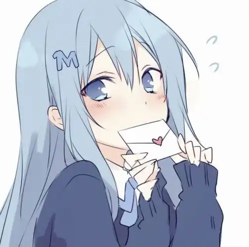 蓝色系动漫女头你开始说中肯话不再偏向我