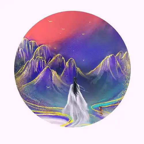 罗云熙古风插画头像,好仙