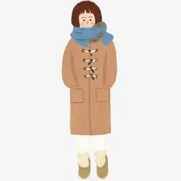 戴围巾的女生头像卡通头像