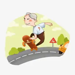 卡通手绘道路上滑板的男孩图片素材其他格式下载动漫人物大全