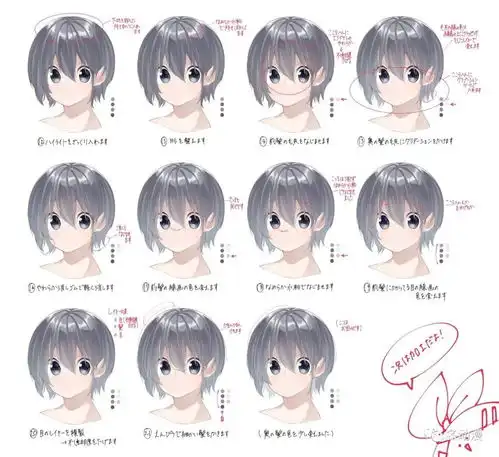 美图分享鲜明的画风,甜美日系二次元少女,最后还有一套绘画小教程