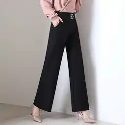 施悦名2019春季新款微喇裤女裤子宽松显瘦喇叭裤高腰长裤简约大气