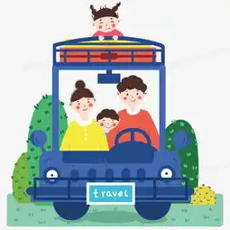 一家四口自驾游出游玩耍png图片素材下载一家四口png熊猫办公