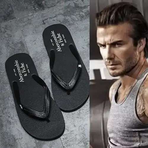 小贝经典简约af小鹿男士夏季英伦风轻便防滑沙滩人字拖凉拖鞋包邮