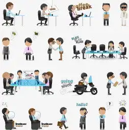 美女职场卡通头像